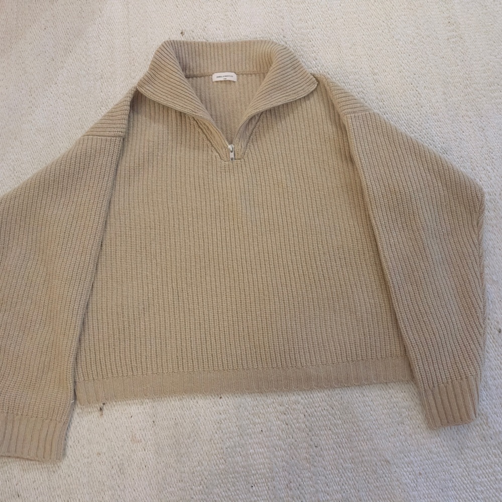 James Street Co half zip wool sweater